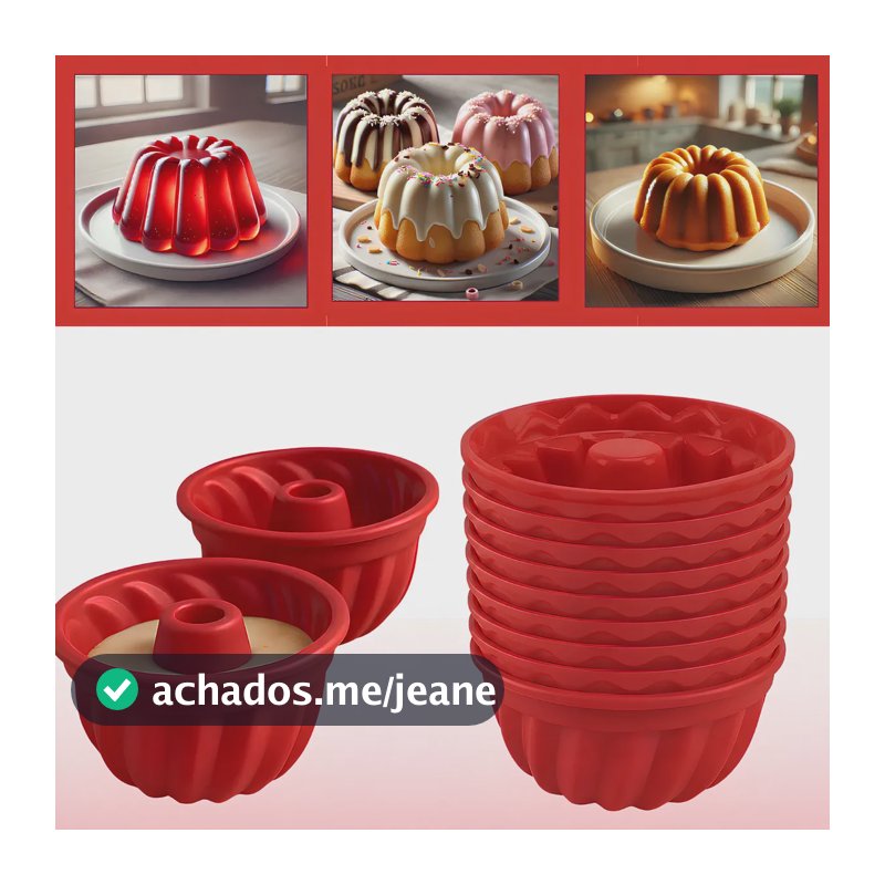 Kit 12 Forma Redonda Silicone Mini Para Bolo Pudim Cupcake Muffins Forno Forma De Silicone Para Airfryer Boa Dica