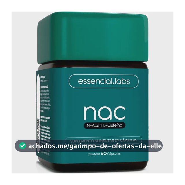 NAC 600mg - Fórmula Exclusiva com Máxima Concentração e Pureza - N-Acetil L-Cisteína - 60 Cápsulas