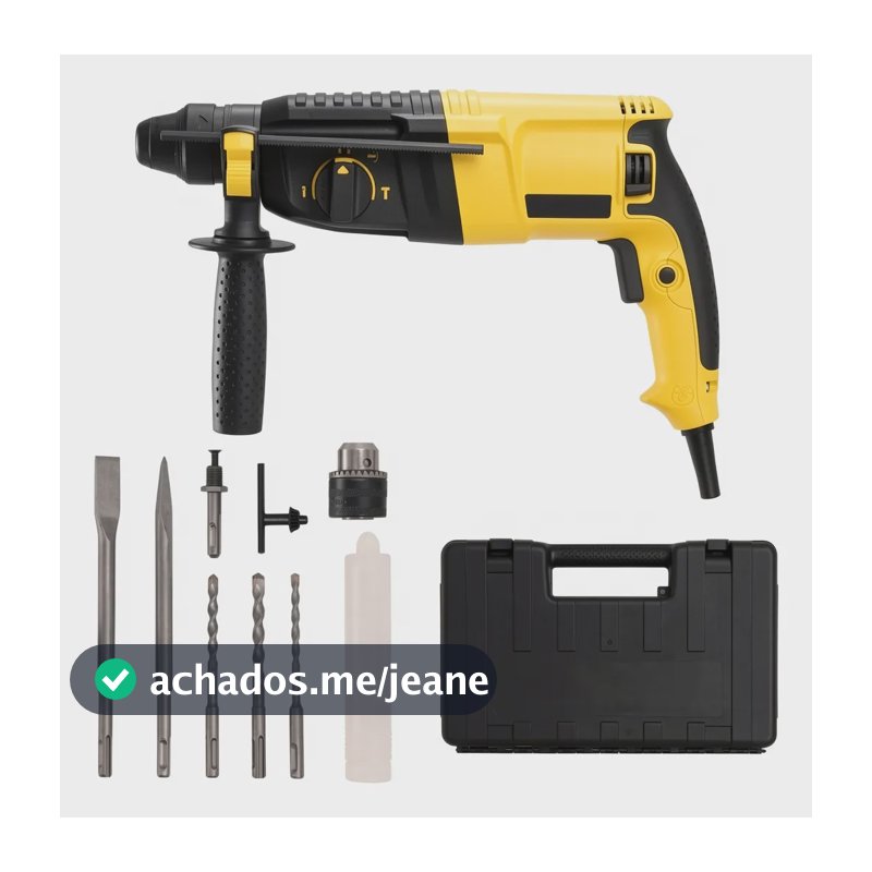 Martelete Modelo Perfurador Rompedor 1300w Sds Plus Maleta Amarelo 127v