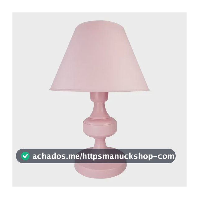 Abajur Infantil Rosa Para Quarto De Bebê Menina Luminária Rosa 127/220v
