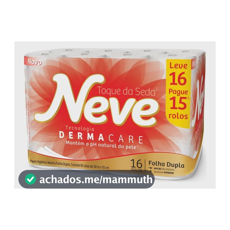 Papel Higiênico Folha Dupla Neve Leve 16 Pague 15