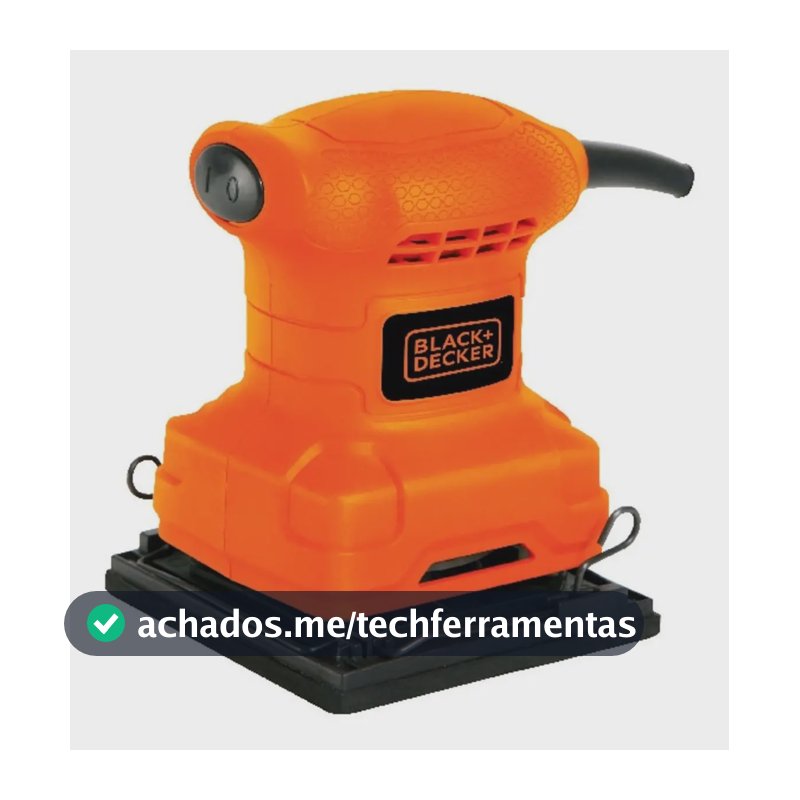 Lixadeira Orbital 1/4" BLACK+DECKER Velocidade até 14000 órbitas/min BS200 200W