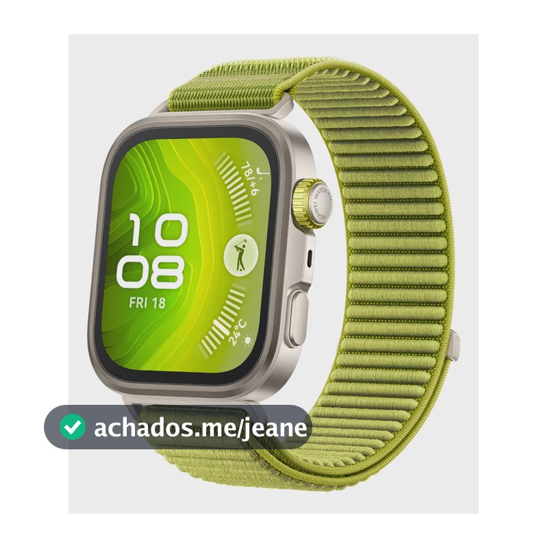 Smartwatch HUAWEI WATCH FIT4 Pro Esportes ao Ar Livre de Nível Profissional Mapa de Campos de Golfe Bateria com Autonomia de até 10 Dias Compatível com iOS e Android Verde