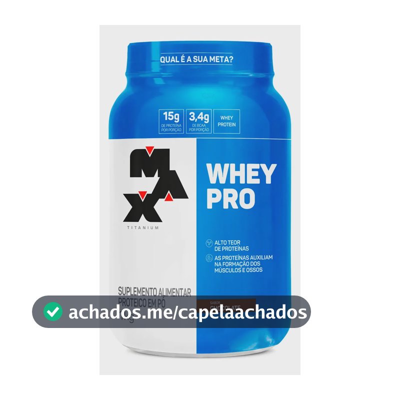 Proteína Max Titanium Whey Pro Concetrado em pó sabor Chocolate x 1kg