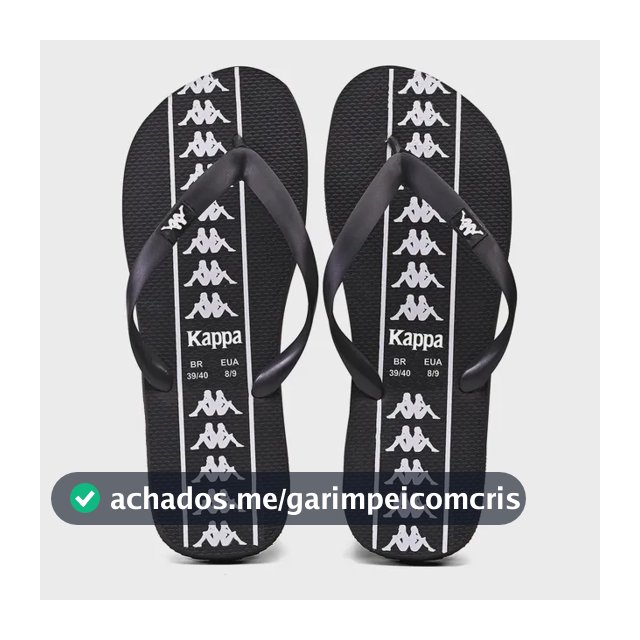 Chinelo Kappa Beach Adulto Unissex Em Borracha