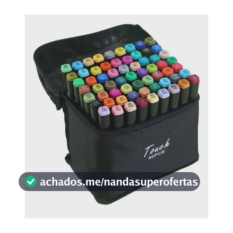 Kit Canetas Duas Pontas Multicolorido 60 Unidades para Arte e Desenho