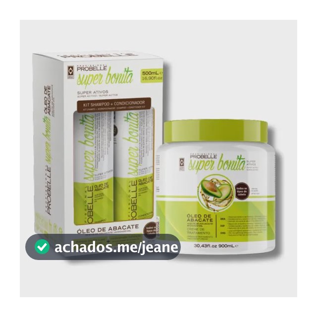 Kit Shampoo + Condicionador + Tratamento 900g. - Probelle