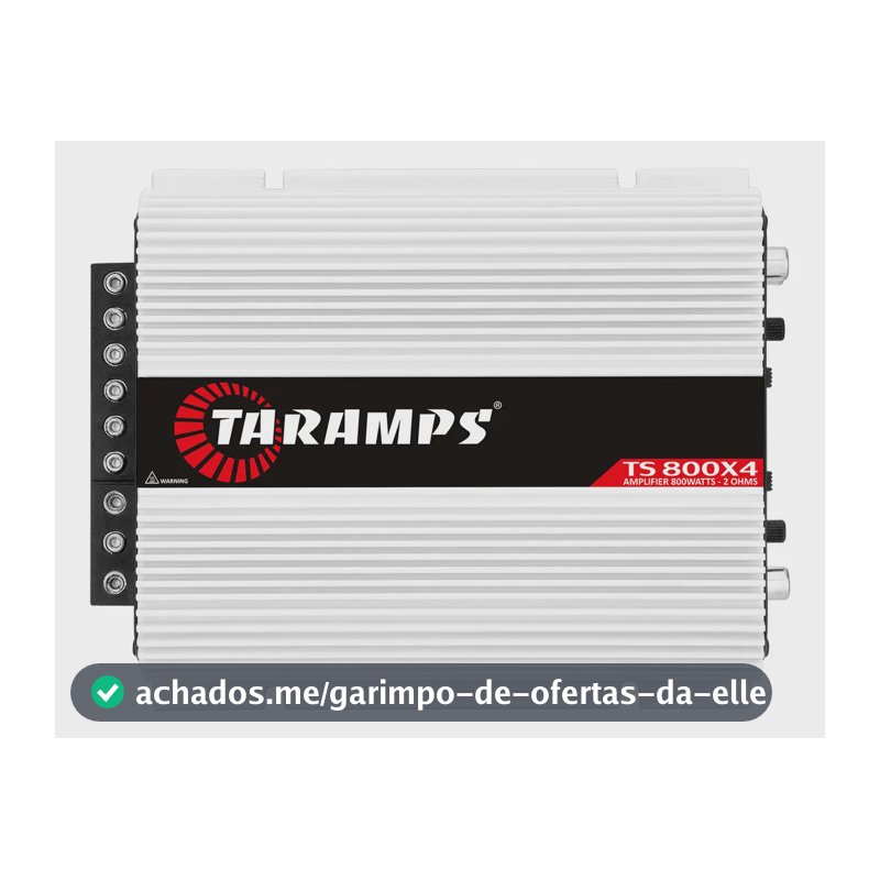 Amplificador Taramps TS 800x4 800W 4 Canais para Som Automotivo
