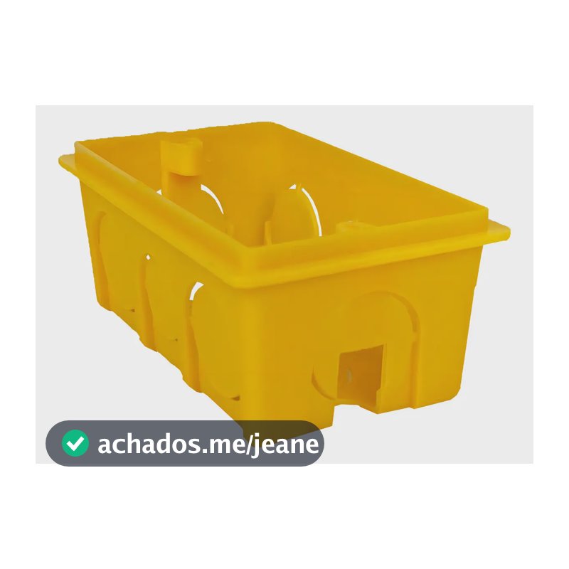 Caixa de Luz 4x2 Reforçada Forceline 20 Unidades Amarela