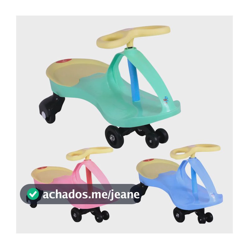 Carrinho Rolimã Infantil Super Car Com Volante 360 - Castela Cor Verde