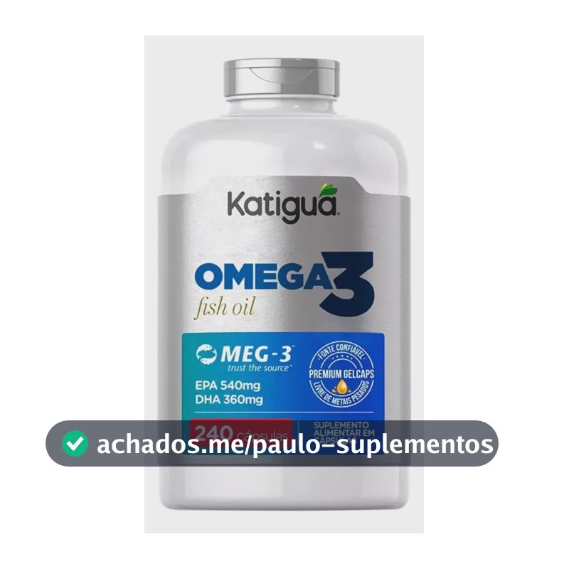 Ômega 3 Meg-3 540mg de EPA e 360mg de DHA 240 Cápsulas Katiguá