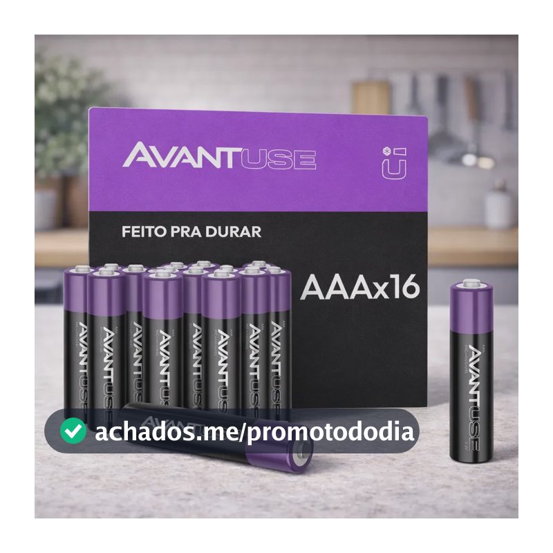 Kit 16 Pilhas Recarregável Palito Aaa 1.2v 1000mah Cod: 408180016-4 Avant