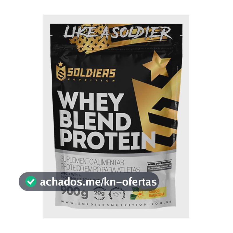 Whey Blend Protein Concent / Isolado 900g-soldiers Nutrition Sabor Baunilha