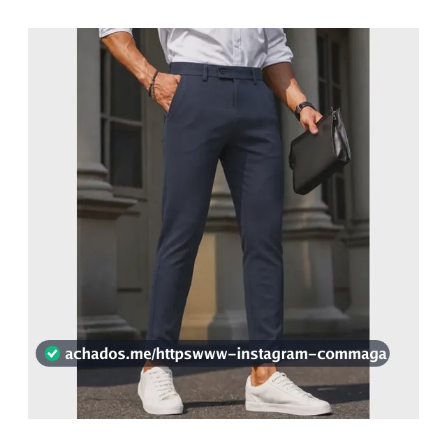 Calça Social Alfaiataria Masculina Malha Elastano Stretch