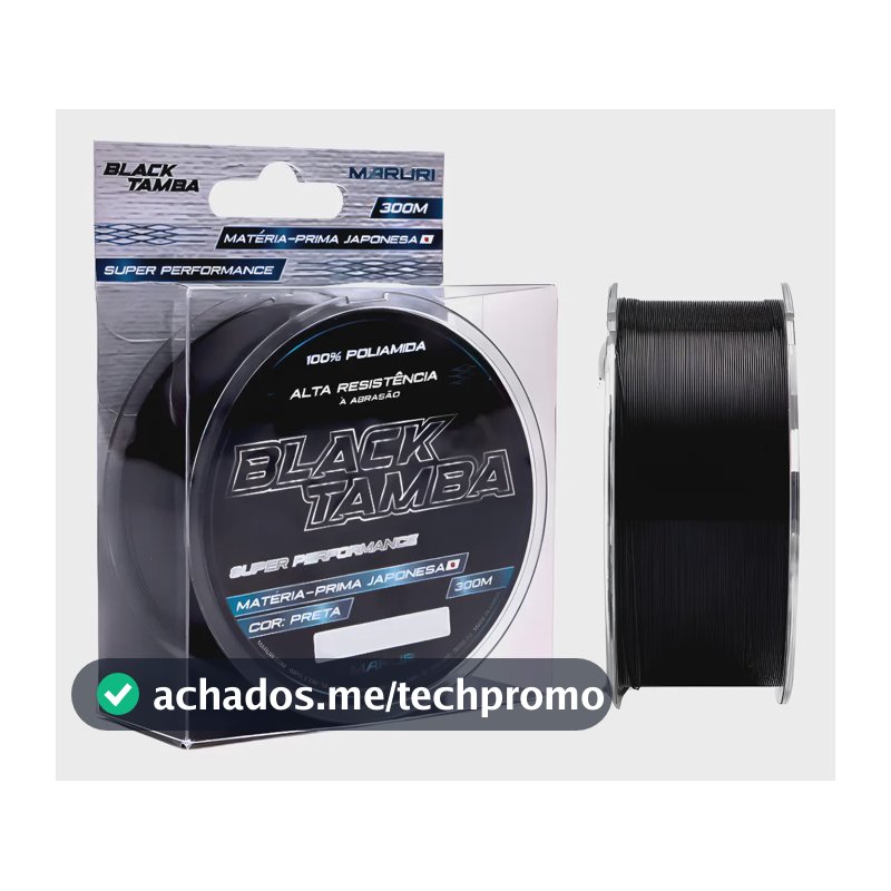 Linha Monofilamento Black Tamba 5.0 300m - Maruri 0,37mm