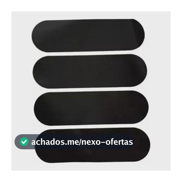 Kit 4 Adesivos Refletivo Preto Para Capacete Moto Carro E Bi