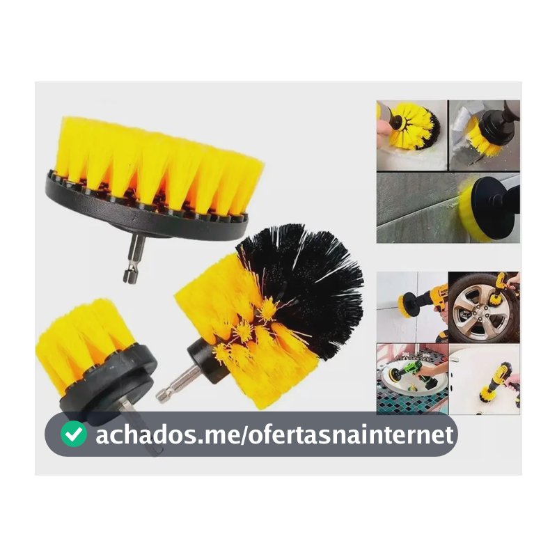 Jogo De Escovas Para Limpeza De Estofados Tapetes