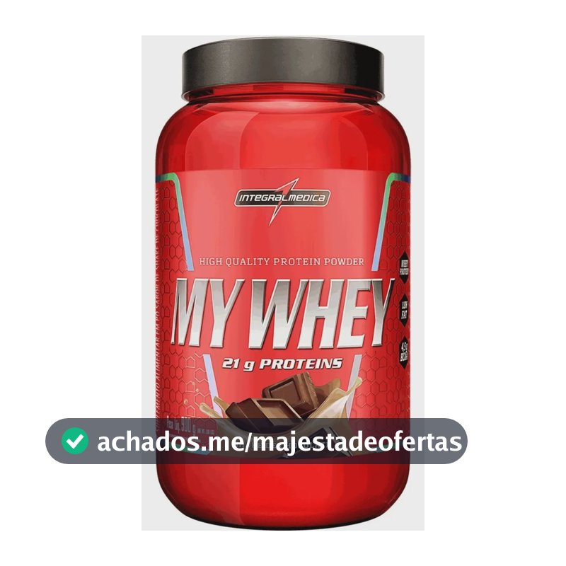 My Whey Shake De Chocolate 900g Integralmédica Whey Protein 21g Proteína BCAA Aminoácidos Suplemento Alimentar Ganho Massa Muscular Hipertrofia Recuperação Pós Treino Low Carb Rápida Absorção