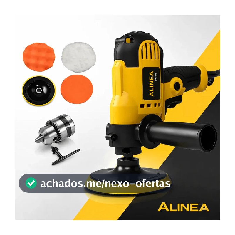 Lixadeira Politriz 2 em 1 Automotiva Multifunções Profissional 5000rpm Com Mandril 5 Polegadas Furadeira Parafusadeira