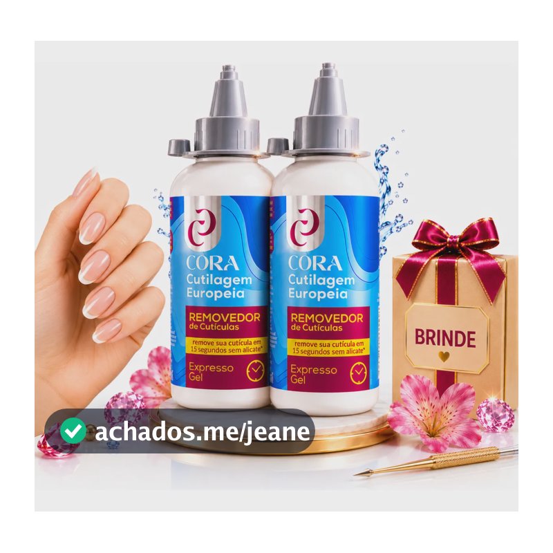 Kit  2 Removedores De  Cutículas Cora Gel 100ml  + Brinde