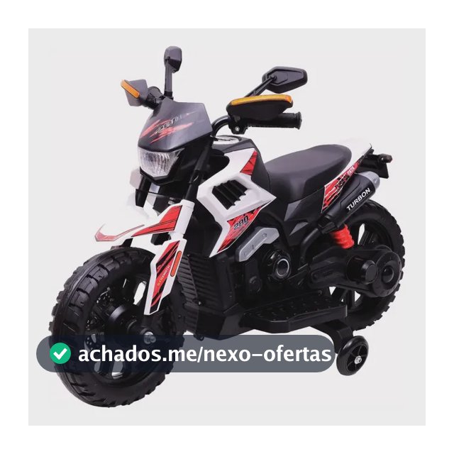 Moto Elétrica Infantil Turbon Com Rodinhas Branco Zippy Toys
