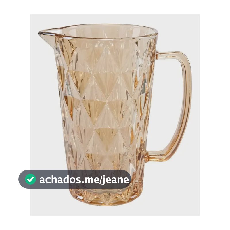 Jarra Diamond Pitcher De Vidro 1200ml Gamma Cor Âmbar