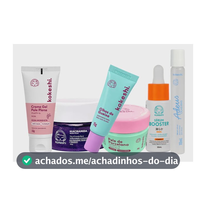 Kit Rotina Facial Completa Kokeshi
