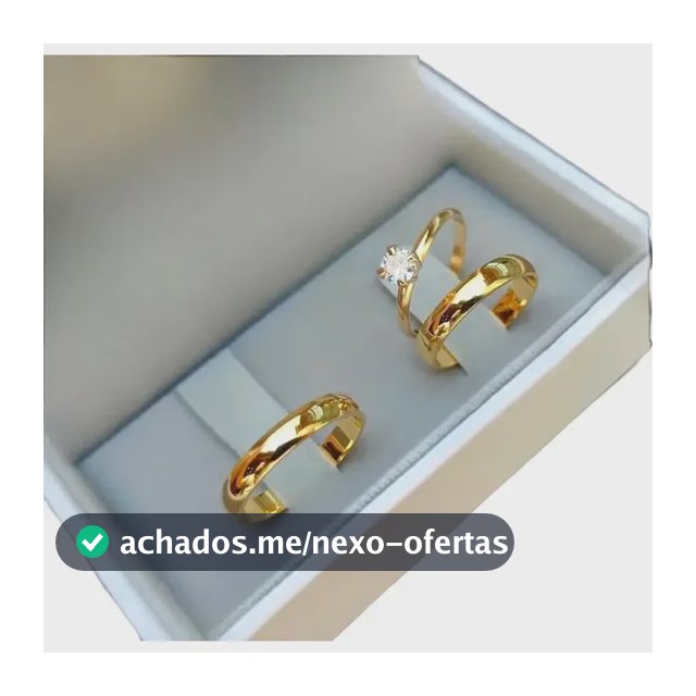 Par De Alianças Tungstênio 4mm Banhada Ouro 18k E Solitario