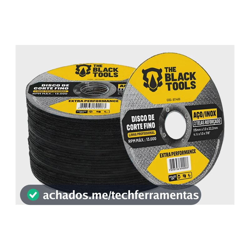 Disco Corte Fino Inox 4.1/2 X 1,0 Esmerilhadeira 50 Peças