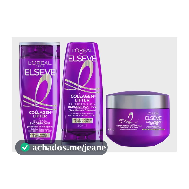 Kit Shampoo E Cond + Máscara Elseve Colágeno Lifter