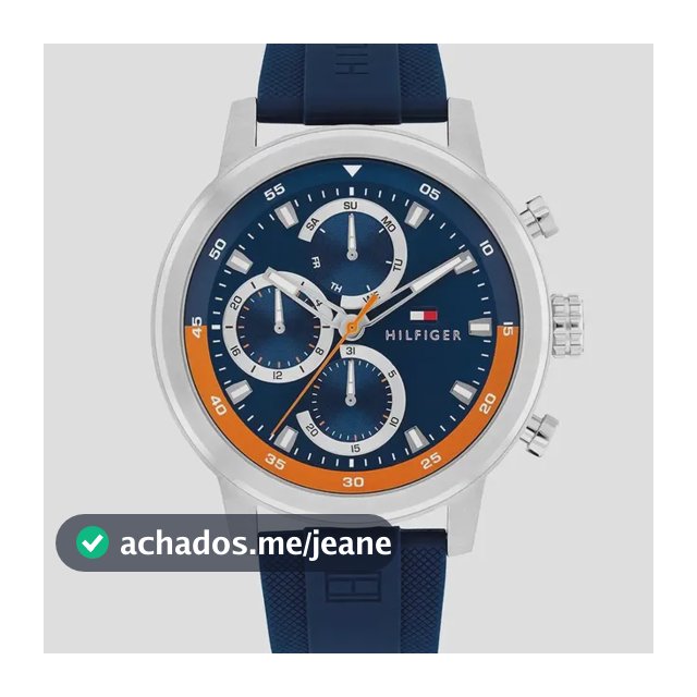 Relógio masculino Tommy Hilfiger Rocky 1792177 azul prateado