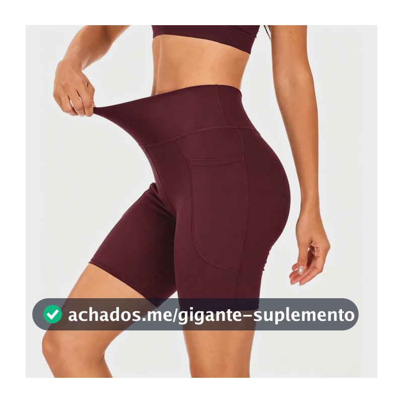 Froog Short Academia Fitness Feminina Zero Transparência Vinho Liso G (44-46)