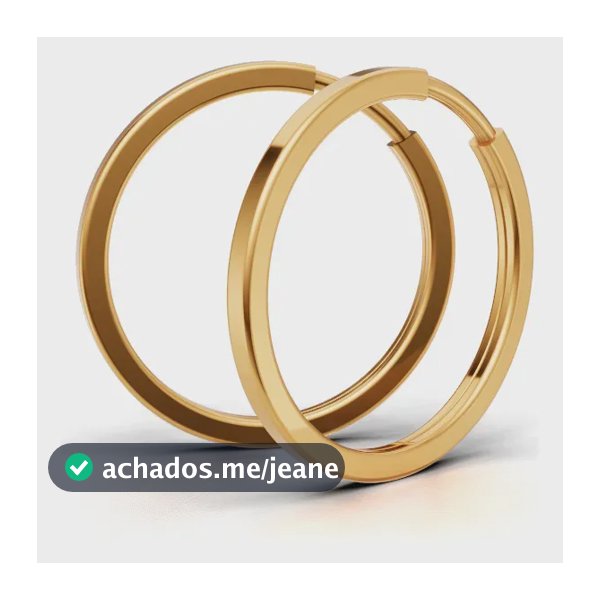 Brinco Argola Infantil-adulto 12 Mm Em Ouro 18k 750 Dourado