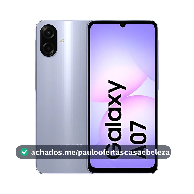 Celular Samsung Galaxy A07 256gb, 8gb, Câmera 50mp, Tela 6.7 , Proteção Ip54, Processador 6nm - Violeta
