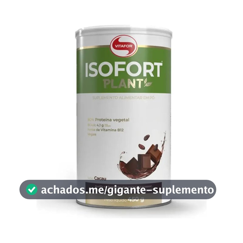 Proteína Vegetal Isofort Plant Cacau 450g Vitafor