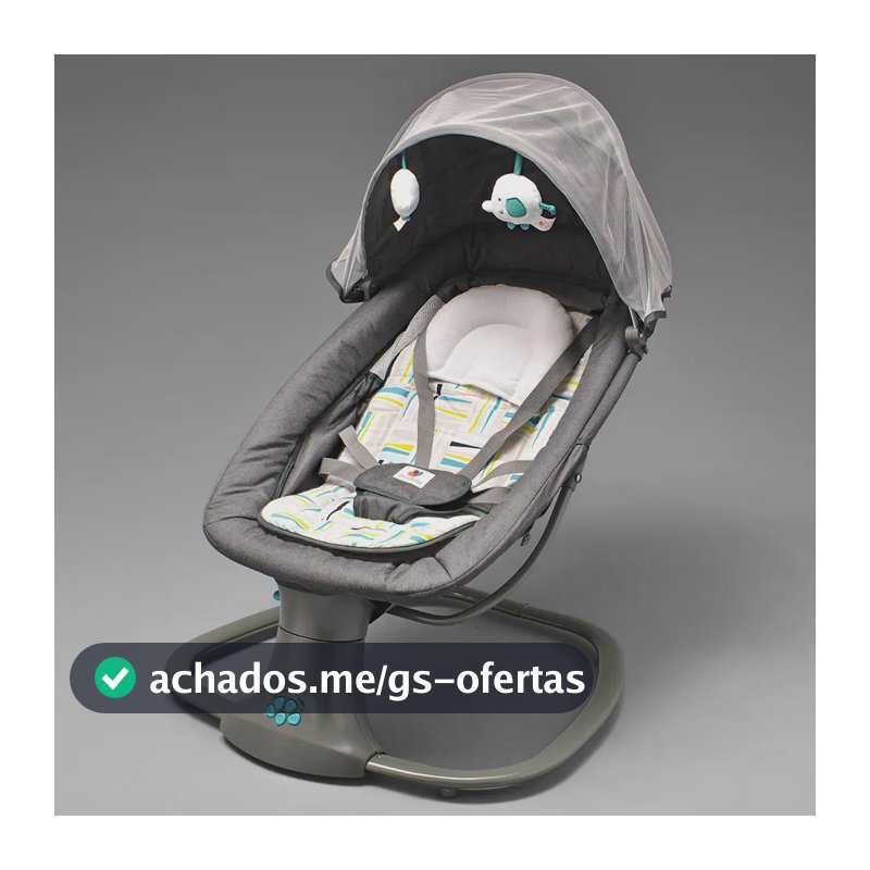 Cadeira de balanço para bebê Mastela Premium elétrica cinza/verde