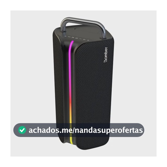 Caixa De Som Bluetooth Bomber Premium 140 140w Rms Ipx4 Led Preto 127/220v