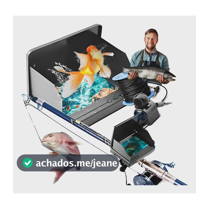 Monitor Pesca Câmera Subaquática Água Barco Peixe Cabo