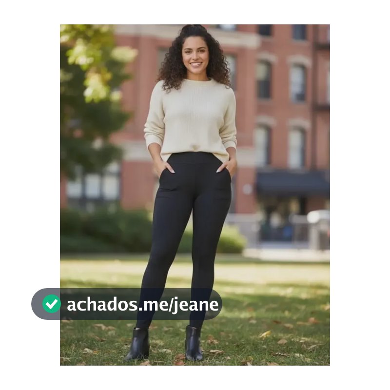 Calça Feminina Montaria Com Bolso  - Selene Preto M