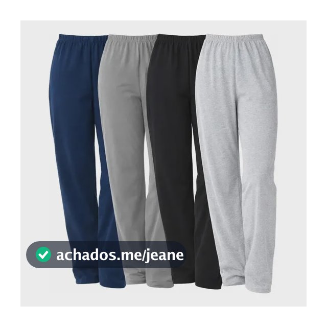 Kit 4 Calças Plus Size Em Malha 100% Algodão