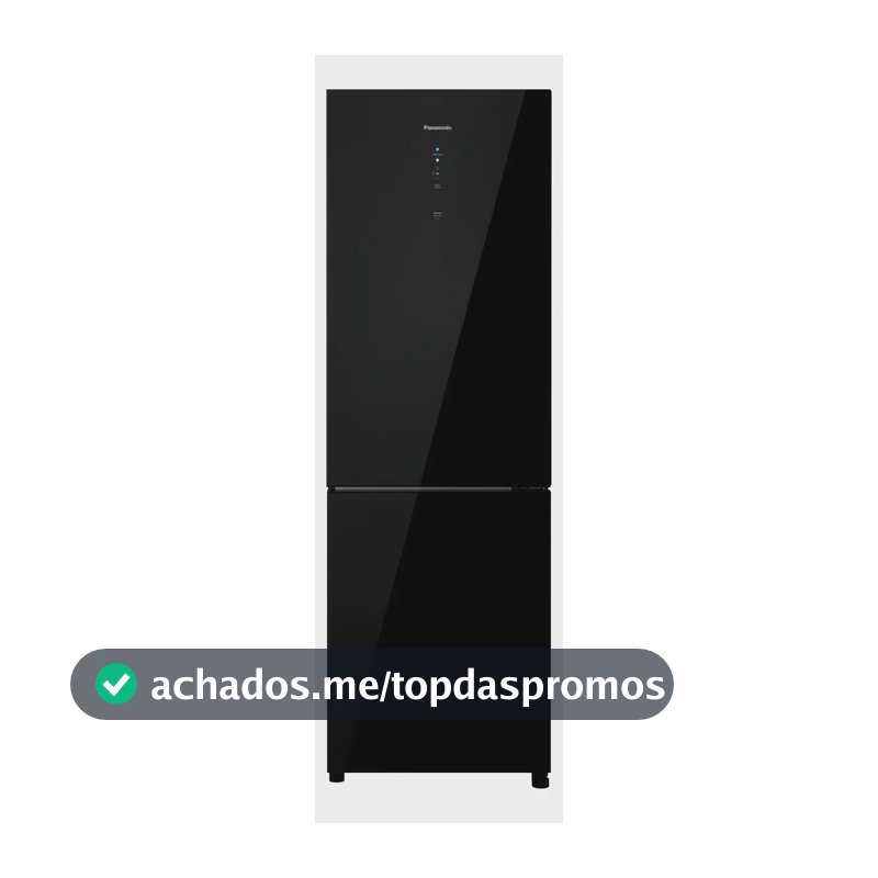 Refrigerador Panasonic 407l Black Glass Nr-bb41gv2b Preto