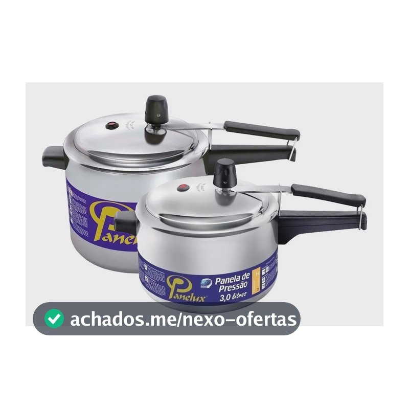 Kit 2 Panelas De Pressão 3,0 E 4,5 Lt Polida Classic Panelux Cinza