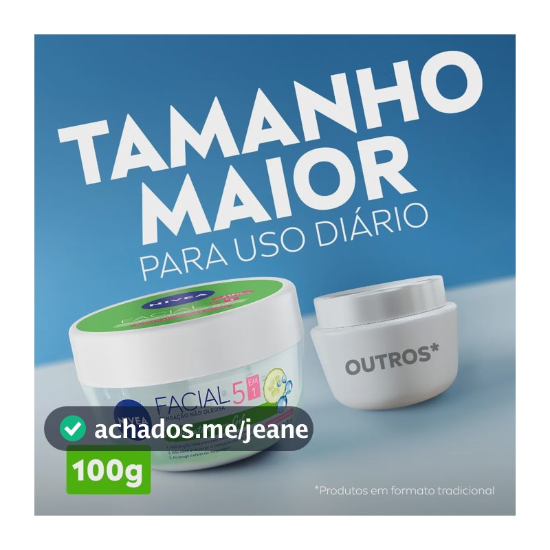 Kit Hidratante Facial Nivea Gel 100g Pack X2 Todo Tipo De Pele Dia/noite
