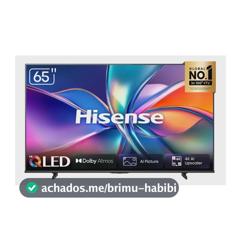 Smart TV Hisense HI-QLED 4K 65" Polegadas com Dolby Atmos, Dolby Gaming e Alexa - 65Q6QV