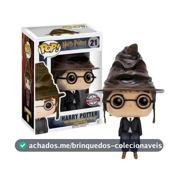 Figura de acción Harry James Potter With Sorting Hat de Funko Pop! Movies