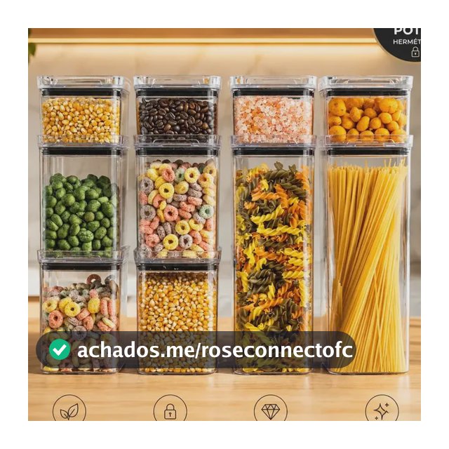 Kit 10 Porta Mantimentos Hermetico, Pote Para Alimentos