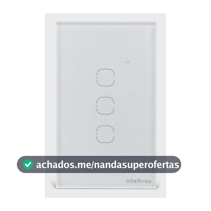 Interruptor Inteligente Touch WI-FI 3 Teclas EIW 1003 Branco Intelbras