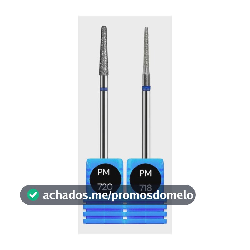 Kit 2 Brocas Diamantada Unhas De Gel Cuticula 720 E 718 Cinza