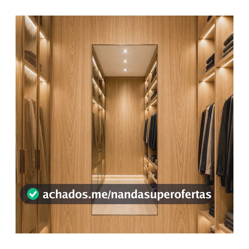 Espelho Florença 90x40cm Corpo Inteiro Grande Moderno Luxo Suporte