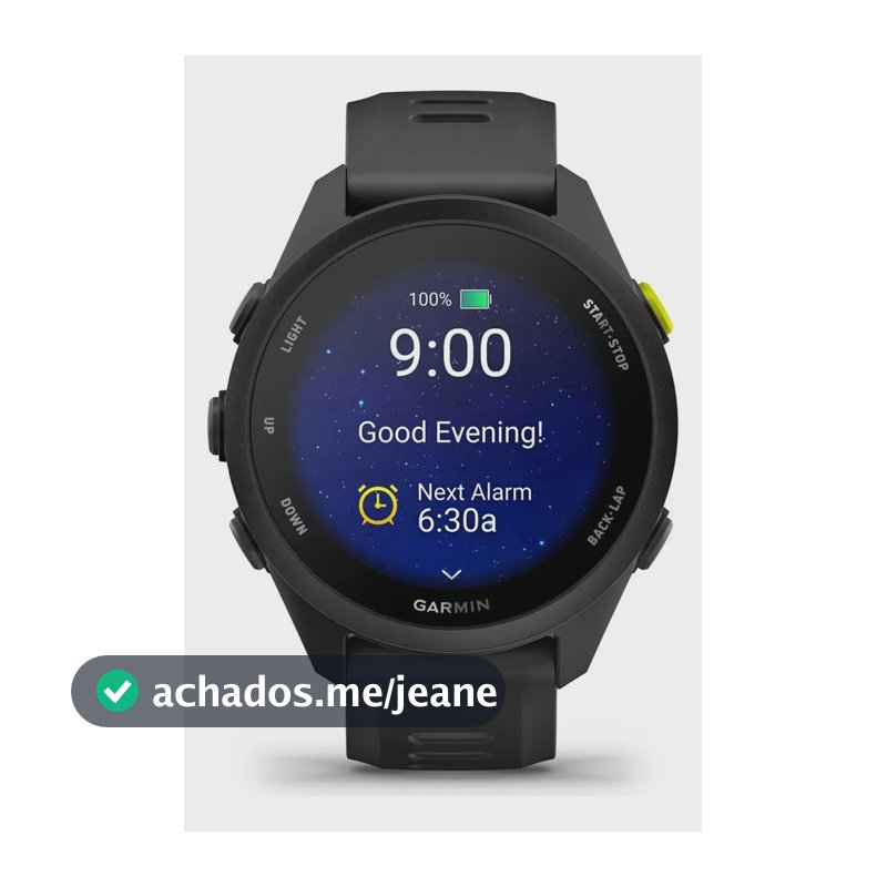 Garmin Relógio Forerunner 70 Preto- 42mm Com Monitor Cardíac Preto 42mm